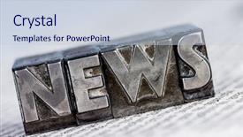  Presentation with newsletters - Beautiful PPT layouts featuring mail article - word news written with lead backdrop and a lemonade colored foreground