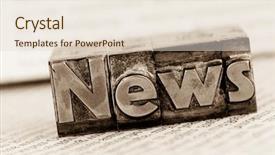  Presentation with newsletters - Presentation design having mail article - word news written with lead background and a lemonade colored foreground