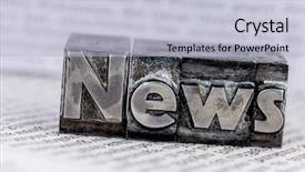  Presentation with newsletters - Amazing presentation theme having mail article - word news written with lead backdrop and a light blue colored foreground