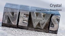  Presentation with newsletters - Colorful presentation design enhanced with mail article - word news written with lead backdrop and a light blue colored foreground