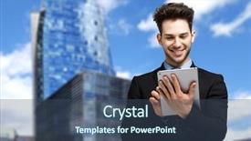  Presentation with printing press digital - Presentation design having mail article - young manager using a digital background and a  colored foreground