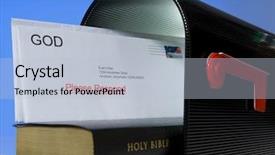  Presentation with holy bible - Slides with mail box containing holy bible background and a light blue colored foreground