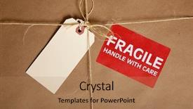  Presentation with shipping container grain - PPT layouts consisting of mail delivery - brown shipping box background and a coral colored foreground