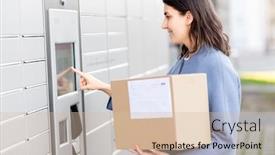  Presentation with mail - PPT layouts enhanced with mail-delivery-and-post-service background and a lemonade colored foreground