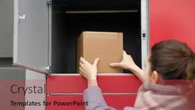  Presentation with mail - PPT theme having mail-delivery-and-post-service background and a red colored foreground