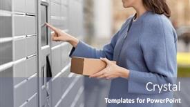  Presentation with touch screen - Colorful slides enhanced with mail-delivery-and-post-service backdrop and a ocean colored foreground