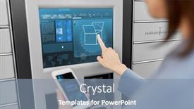  Presentation with touch screen technology - Slides with mail-delivery-technology-and-post background and a seafoam green colored foreground