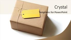  Presentation with yellow paper - Presentation theme enhanced with mail distrobution - gift package wrapped in brown background and a lemonade colored foreground