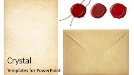  Presentation with mail - Presentation theme enhanced with mail envelope blank letter paper background and a lemonade colored foreground