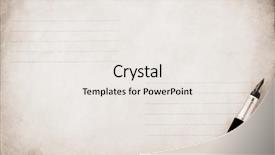  Presentation with old letter - Presentation design featuring mail letter - ink pen on old postal background and a sky blue colored foreground