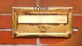  Presentation with old letter - PPT layouts consisting of mail letter - old gold post box located background and a red colored foreground