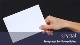  Presentation with black hand - Amazing slides having mail letter - young woman hand holding backdrop and a tawny brown colored foreground