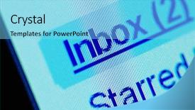  Presentation with inbox - Slide deck consisting of mail message in your inbox background and a light blue colored foreground