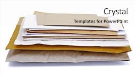  Presentation with mail - Slide set consisting of plant city road sign on a blue sky background background and a teal colored foreground