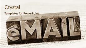  Presentation with lead - Amazing theme having written email in lead letters backdrop and a sky blue colored foreground