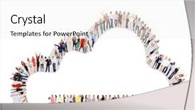  Presentation with united states unity - Theme enhanced with mail server - many colleagues united company background and a  colored foreground