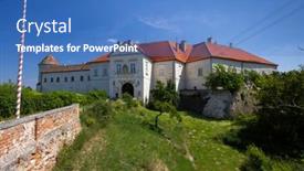  Presentation with castle - Slide deck with mailberg-castle-lower-austria-austria background and a teal colored foreground