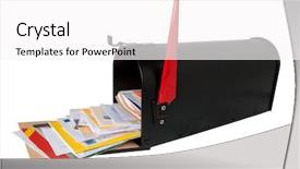  Presentation with mail - Slides featuring mailbox full of mail background and a white colored foreground