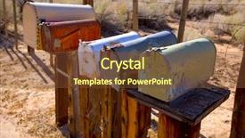  Presentation with mail - Beautiful presentation design featuring mailboxes mail box aged vintage backdrop and a  colored foreground