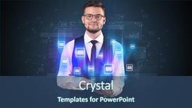  Presentation with tablet - Slide deck with mailing concept on a tablet background and a  colored foreground