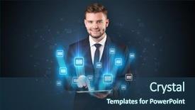  Presentation with software - Amazing slide deck having mailing concept on a tablet backdrop and a  colored foreground