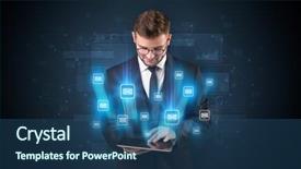  Presentation with tablet - Amazing slides having mailing concept on a tablet backdrop and a  colored foreground