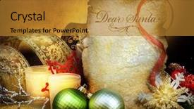  Presentation with vintage letter - Theme enhanced with mailing list - christmas letter to santa vintage background and a gold colored foreground