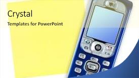  Presentation with note - Beautiful presentation design featuring mailing list - mobile phone and note paper backdrop and a white colored foreground