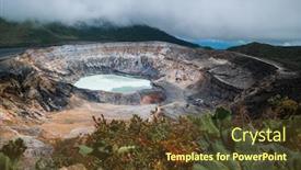  Presentation with costa rica - Amazing presentation theme having main-active-crater backdrop and a tawny brown colored foreground