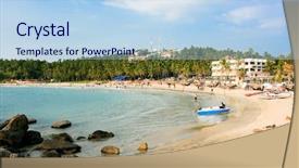  Presentation with kerala - Theme consisting of main beach in kovalam kerala background and a light blue colored foreground