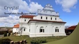  Presentation with complex - Slide deck featuring main-buiding-in-bohdan-khmelnytskyi background and a light blue colored foreground