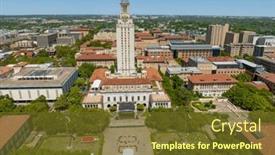  Presentation with university building - Slide set featuring main-building-known-colloquially background and a tawny brown colored foreground