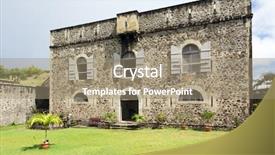  Presentation with fort - Colorful slide deck enhanced with main building of fort napoleon backdrop and a coral colored foreground