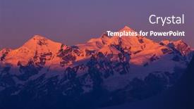  Presentation with sunset - Audience pleasing slides consisting of main-caucasian-ridge-at-sunset backdrop and a violet colored foreground