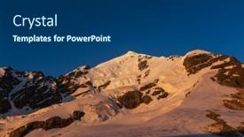  Presentation with sunset - Colorful PPT theme enhanced with main-caucasian-ridge-at-sunset backdrop and a ocean colored foreground