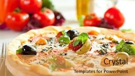  Presentation with mozzarella cheese - Theme featuring course pied - pizza with mozzarella cheese fresh background and a yellow colored foreground