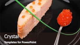  Presentation with salmon dish - Amazing slide set having main course - savory fish norwegian salmon fillet backdrop and a wine colored foreground