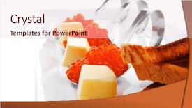  Presentation with roe and caviar - Presentation design enhanced with main event - salt salmon red caviar served background and a lemonade colored foreground