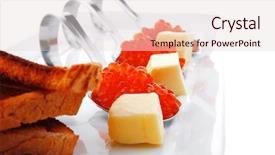  Presentation with salt - Amazing slides having main event - salt salmon red caviar served backdrop and a lemonade colored foreground