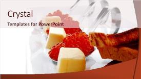  Presentation with salt farming - Theme consisting of main event - salt salmon red caviar served background and a lemonade colored foreground