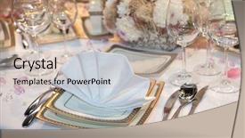  Presentation with dinner - Slide set consisting of portrait of a beautiful girl in a white cap outdoors in autumn child in autumn park background and a tawny brown colored foreground