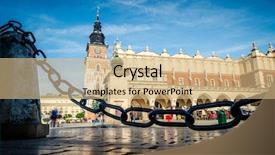  Presentation with sunshine - Slide deck with main event - view of sunshine market place background and a coral colored foreground