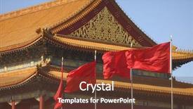  Presentation with forbidden city - Cool new PPT layouts with main gate pavilion to forbidden backdrop and a tawny brown colored foreground