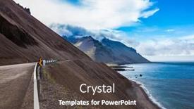  Presentation with iceland - Presentation consisting of main-highway-in-iceland background and a tawny brown colored foreground