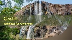  Presentation with hot springs - Beautiful slides featuring ma'in hot springs waterfall backdrop and a tawny brown colored foreground