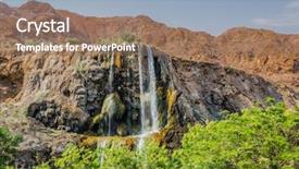  Presentation with hot springs - Presentation design with ma'in hot springs waterfall background and a coral colored foreground