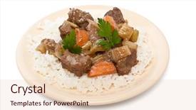  Presentation with celery - Slide deck featuring main meal - beef stew with celery background and a lemonade colored foreground