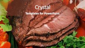  Presentation with red beet root - Colorful slide deck enhanced with main meal - grilled beef sliced on red backdrop and a  colored foreground