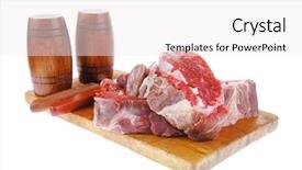  Presentation with free steak - Cool new presentation with main part - fresh raw beef steak entrecote backdrop and a white colored foreground