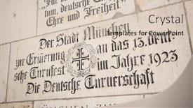  Presentation with city church - Beautiful slide deck featuring main-square-of-the-munich backdrop and a soft green colored foreground